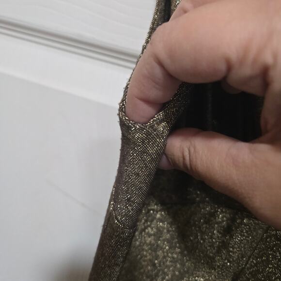 3Free Metallic Gold Shimmer Mini Dress Women’s Size M - Picture 4 of 7